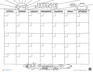 Create Calendar: June Month Planning