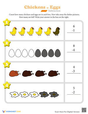 Subtraction Action Worksheet: Practice Basics