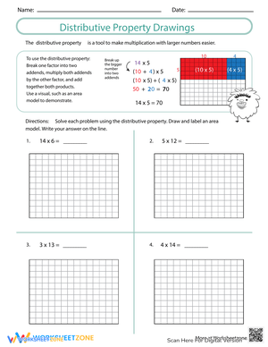 Distributive Property with Drawings