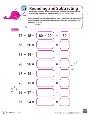 Speedy Rounding Subtraction Practice