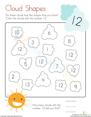 Kindergarten Coloring Learning Activity