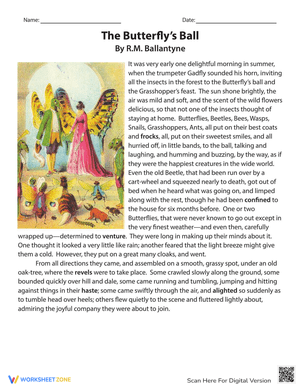 The Butterfly's Ball: Reading Practice