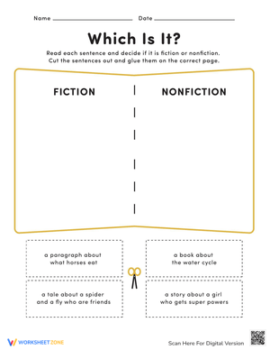 Fiction or Nonfiction? Fun Sorting Activity