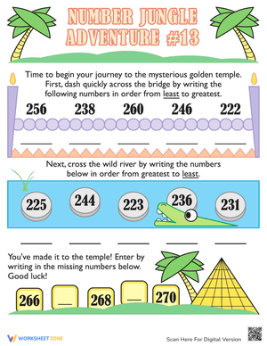 Putting Numbers in Order Themed Learning