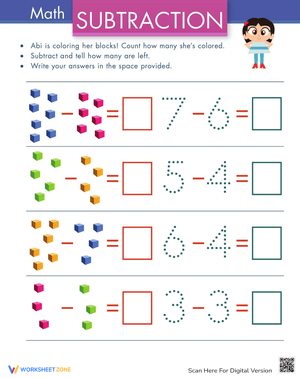 Subtraction with Pictures: Math Fun