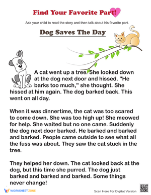 Favorite Part of The Story Worksheet