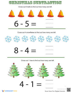Christmas Subtraction: Fun Math Practice