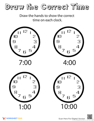 Draw the Time: Practice Time Telling