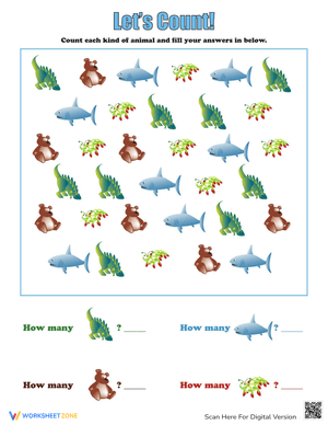 Counting Creatures: Number Practice Fun