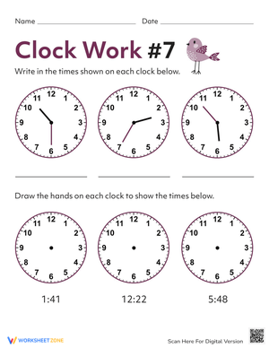 Telling Time with Clock