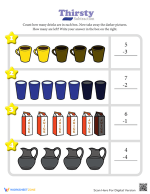 Subtraction Action Skill Building Activity