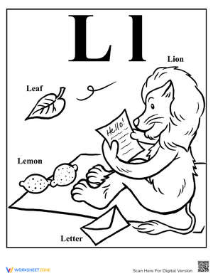 Coloring Alphabet L
