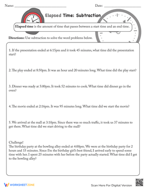 Elapsed Time Subtraction