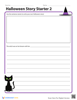 Halloween Creative Writing Worksheet 