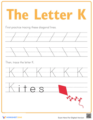 Learn to Write Letter K - From Lines to Words
