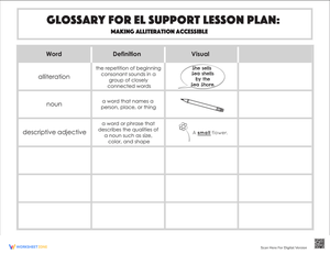 Glossary: Making Alliteration Accessible