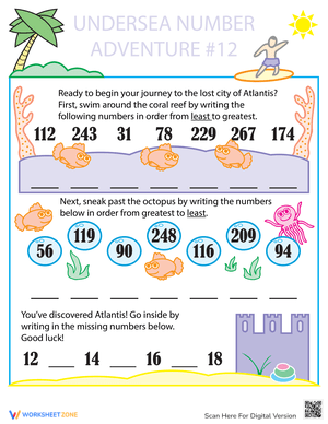 Practice Putting Numbers in Order
