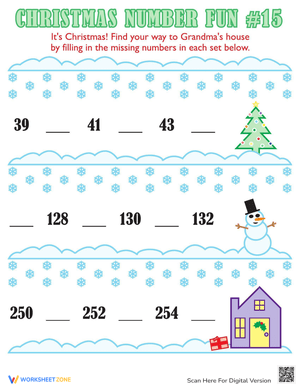 Christmas Numbers Worksheet: Festive Fun