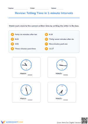 Printable Telling Time Worksheet | Grade 2 Essential Math