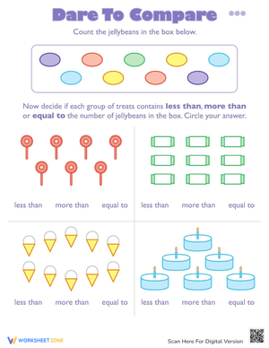 Less Than More Than Equal To Worksheet