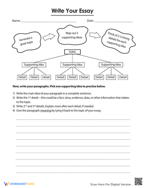Write Your Essay Worksheet