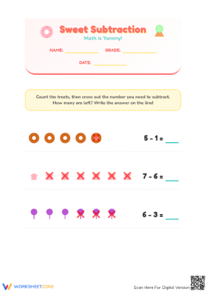 Preschool Subtraction Worksheet | Grade K Essential