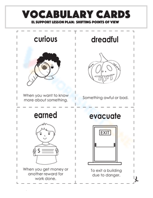 Vocabulary Cards: Shifting Points of View