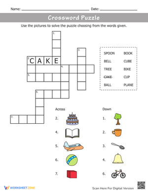 Challenging Crossword Puzzle Worksheet