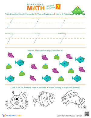 Preschool Math: All About the Number 7