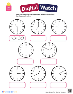 Telling Time: Analog Clock Practice