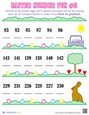 Easter Numbers: Counting to 5