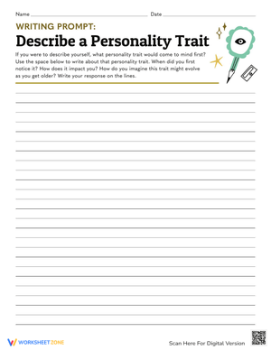 Personality Trait Writing