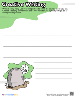 Create Spooky Tales with Halloween Story Starters Worksheet