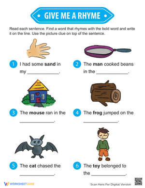 Give Me A Rhyme: Fun Phonics and Word Matching