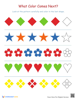 Finish the Pattern Worksheet