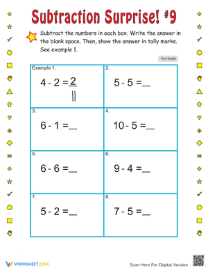 Subtraction Practice: Math Surprise!