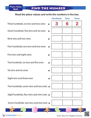 Base 10 Bonanza: Place Value Math Worksheet