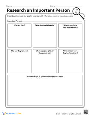 Research an Important Person: Activity Worksheet