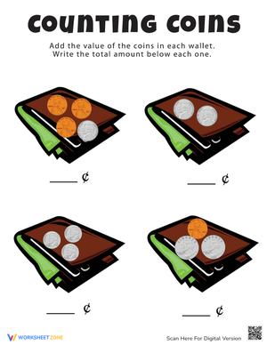 Counting Coins: Money Math Practice