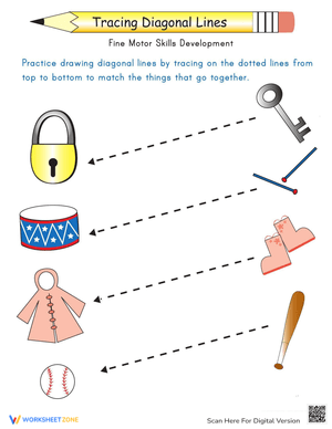 Tracing Diagonal Lines: Match the Objects
