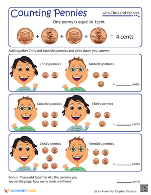 Count Those Pennies: Money Math Worksheet