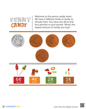 Penny Candy Math Worksheet