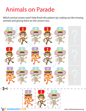Animal Patterns: Pre-K Worksheet