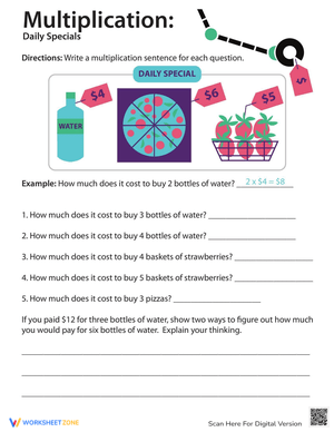 Multiplication: Daily Specials
