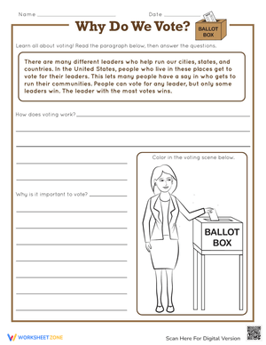 Why Do We Vote? Civics Worksheet