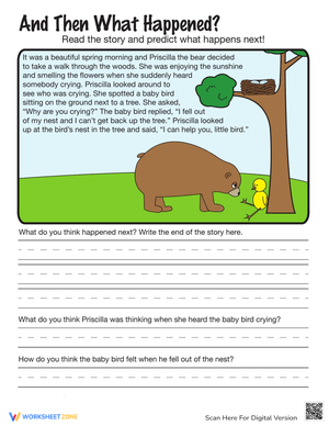 What Happened Next? Story Sequencing Worksheet