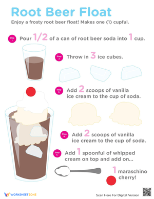Root Beer Float Fun Worksheet