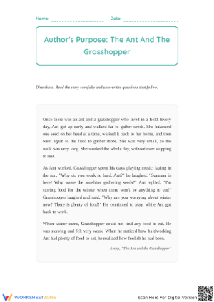 Author's Purpose Worksheet | Grade 2 Essential ELA