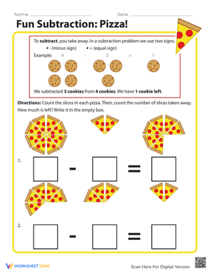 Take a Slice: Pizza Fractions Worksheet