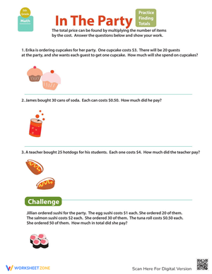 Money Math Practice: Finding Totals